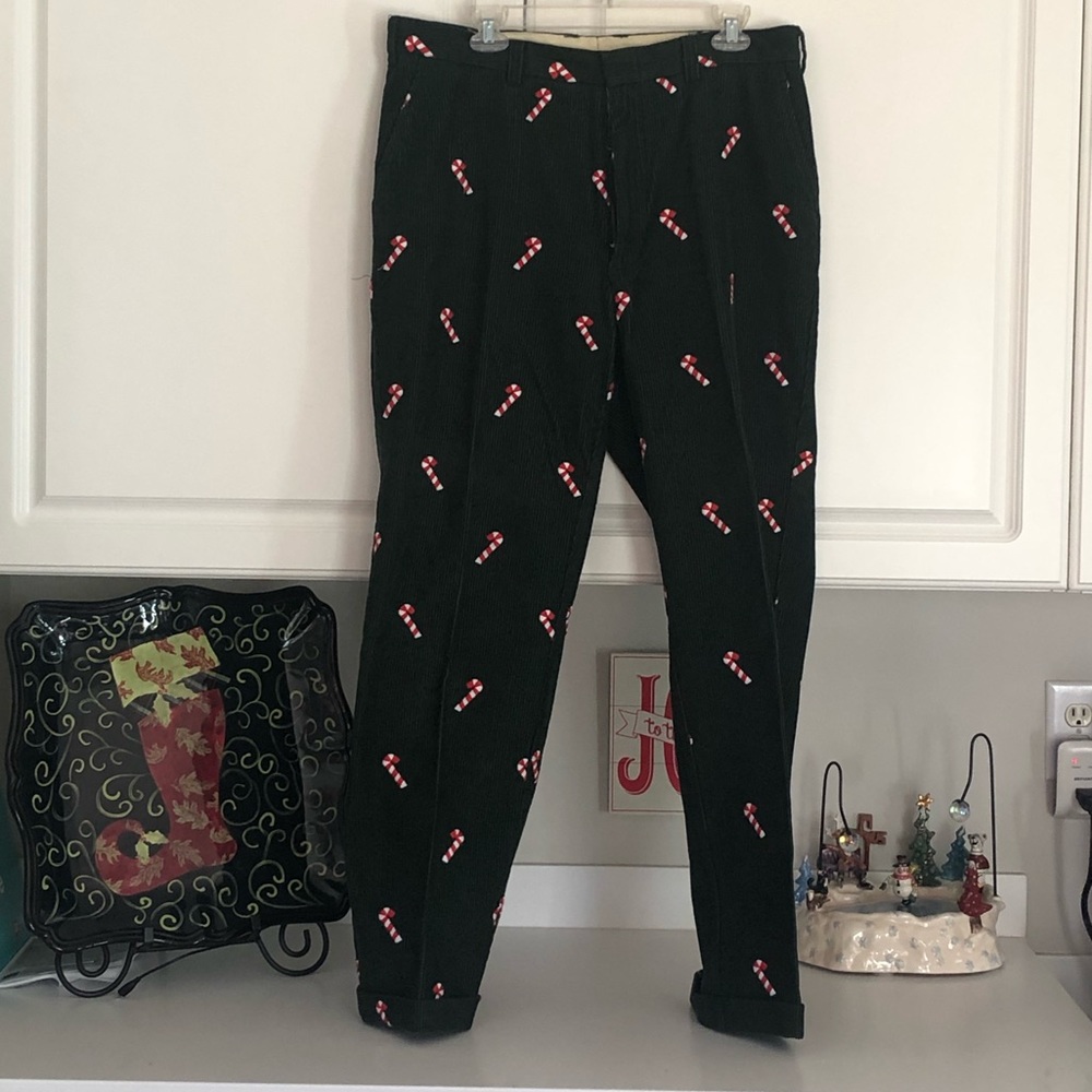 Vintage Orvis Dark Green Holiday Pants 36